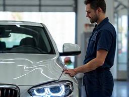 Kunde modtager skinnende ren bil